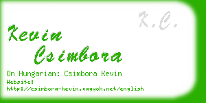 kevin csimbora business card